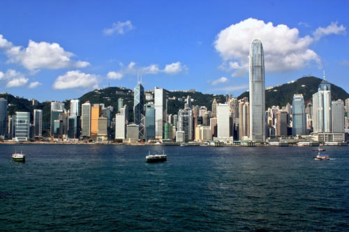 Hong Kong skyline from the bay