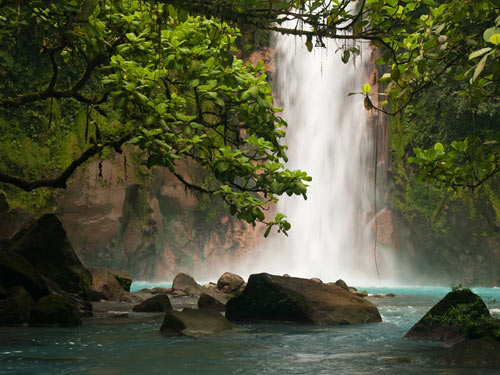 Waterfall  in Costa Rican jungle 
